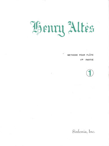 アルテス・フルート奏法　　　１ Ａ．アルテス　著 音楽一般の本の商品画像