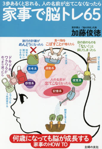 家事で脳トレ６５　３歩あるくと忘れる、人の名前が出てこなくなったら 加藤俊徳／著 健康法の本の商品画像