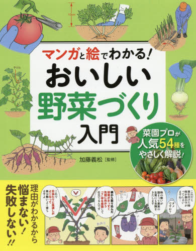 マンガと絵でわかる!おいしい野菜づくり入門 加藤義松/監修 家庭菜園の本の商品画像