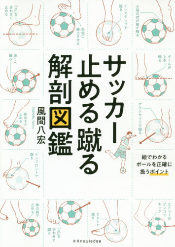 サッカー止める蹴る解剖図鑑 風間八宏／著 サッカーの本の商品画像