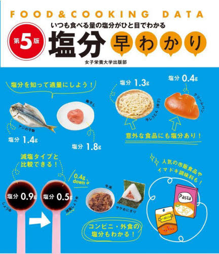 塩分早わかり いつも食べる量の塩分がひと目でわかる (FOOD & COOKING DATA) (第5版) 牧野直子/監修 女子栄養大学出版部/編 ダイエットの本の商品画像
